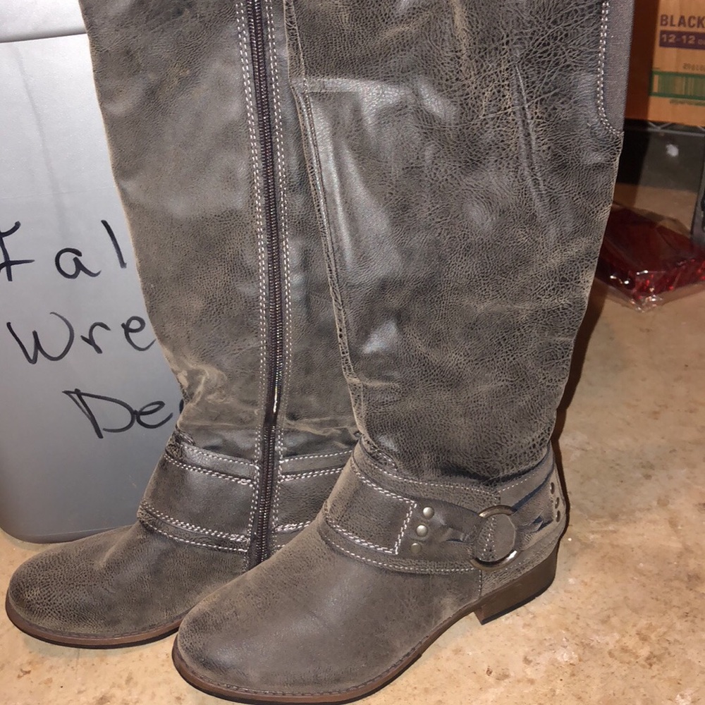 Nicole micro suede calf high boots